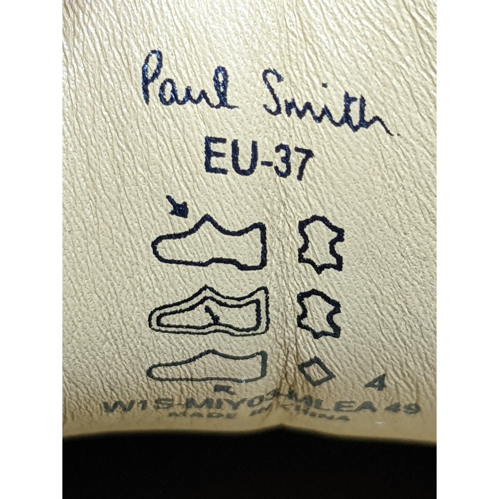 Paul Smith Miyata Sneakers Womens 6.5-7.0 Navy White Leather Suede Trainers NIB - Picture 6 of 10